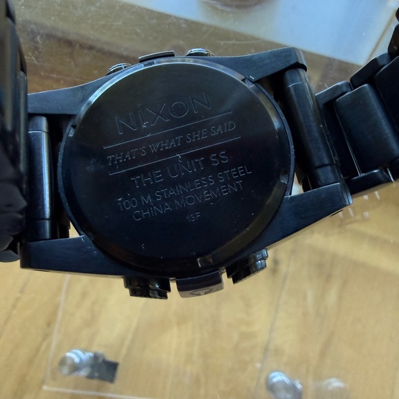 Nixon The Unit Stainless Steel Black and Green Digital Watch - Picture 3 of 4